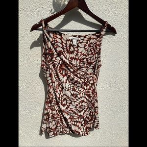 Y2K Kenneth Cole NY Spiral Pattern Crossbody Ruched Tank Size Petite Medium